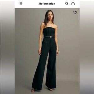 Reformation Ella Knit Black Jumpsuit